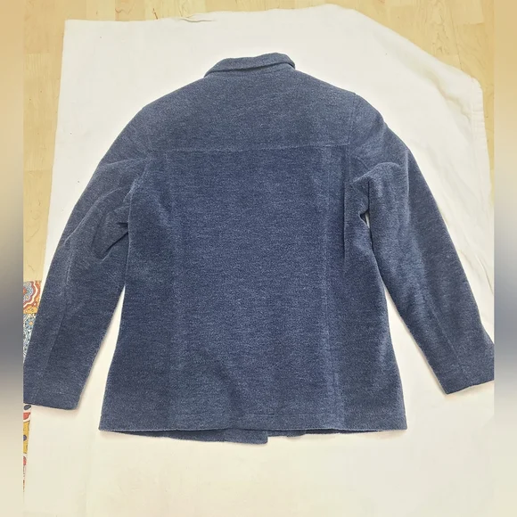 Lands' End Wool Blend Peacoat Blazer Blue Jacket, Women's Size Medium - Picture 2 of 10